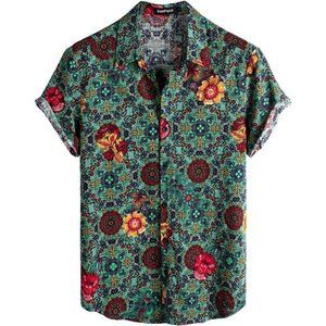 Regular Fit Short Sleeve Shirt - Tropical Green